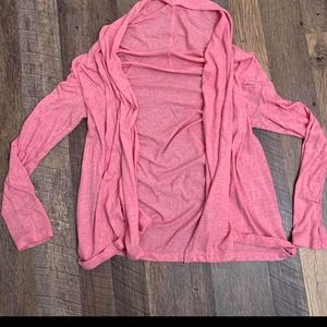 LANDS END coral cardigan~EUC